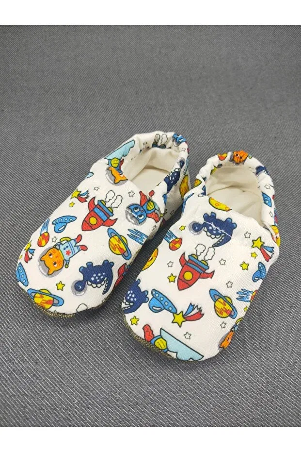 Детские пинетки для новорожденных с эластичными шнурками Era Loove Bebe, Space White — фото 3