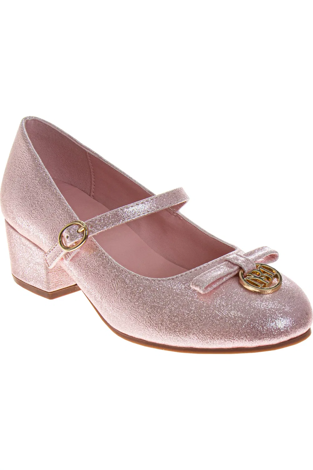 Туфли детские Mary Jane с пряжкой Badgley Mischka Collection, розовый