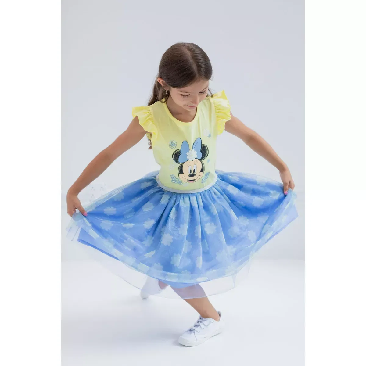 Детское платье для девочек без рукавов Disney Minnie Mouse, Yellow — фото 3