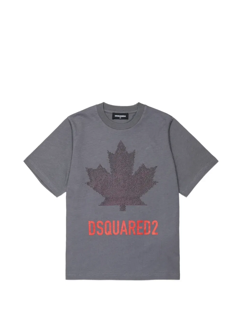 Футболка с декорированным логотипом Dsquared2 Kids, серый
