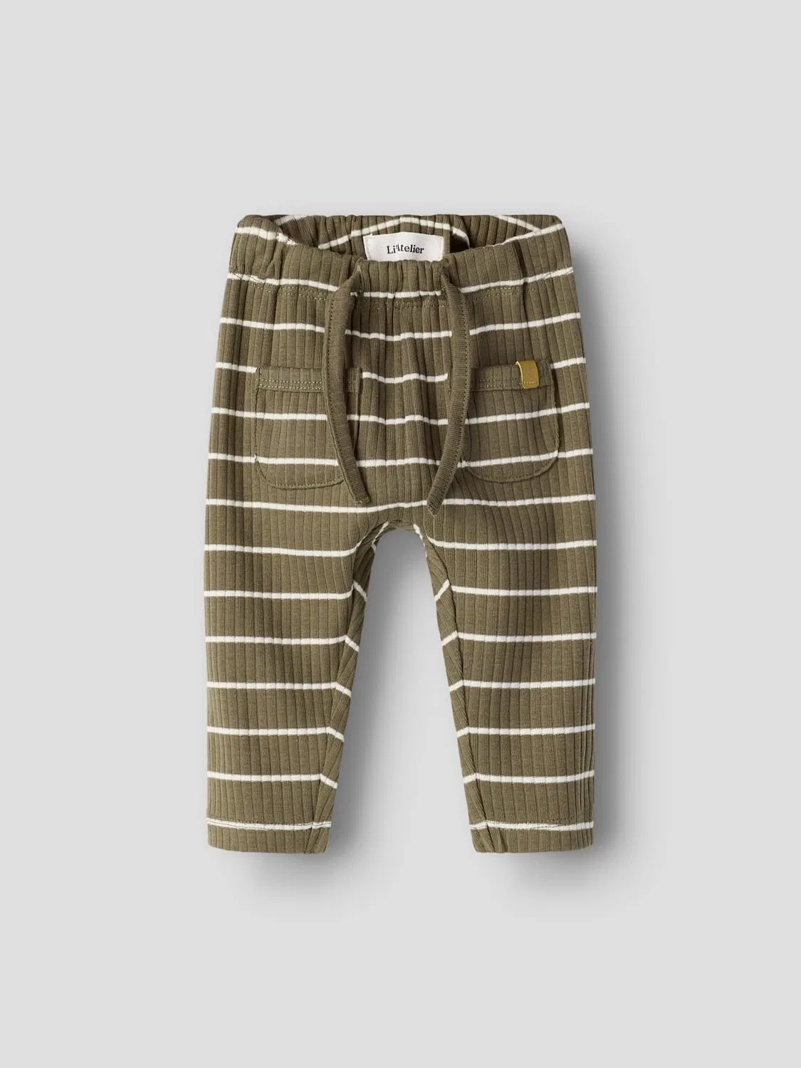 Штаны из футера NBMKAIL REG PANT LIL Name It, бежевый — фото 2