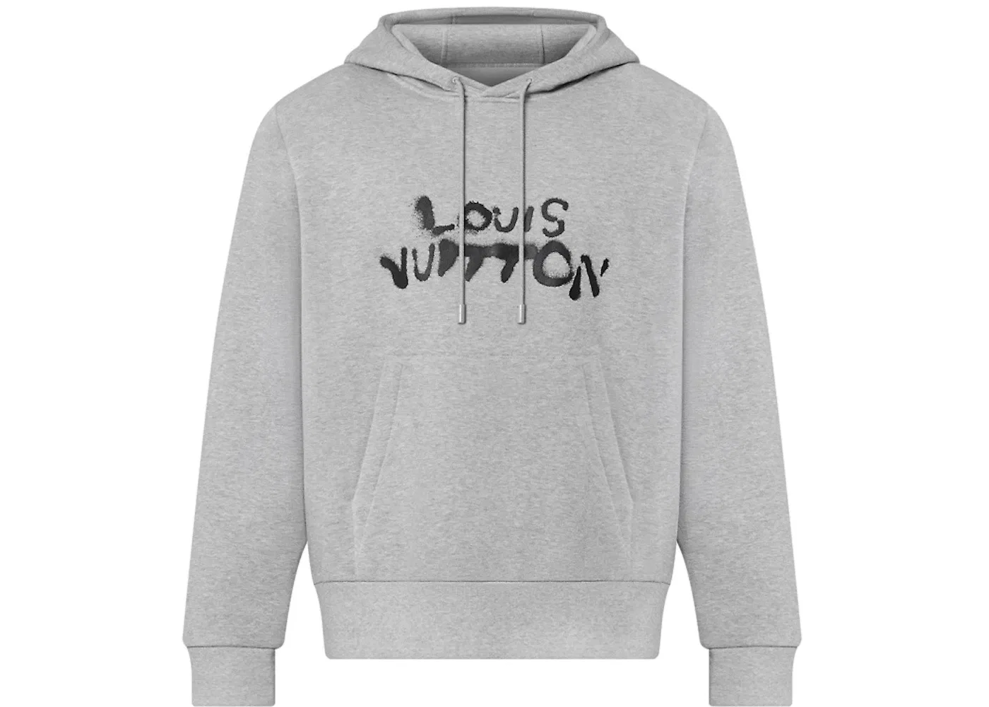 Мужской худи с неоновым принтом Neon Working Man Hoodie Louis Vuitton, Grey