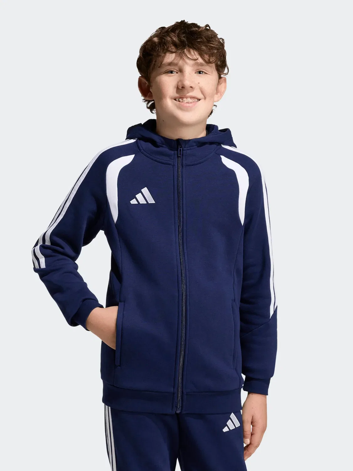 Худи на молнии Tiro 26 League adidas, синий