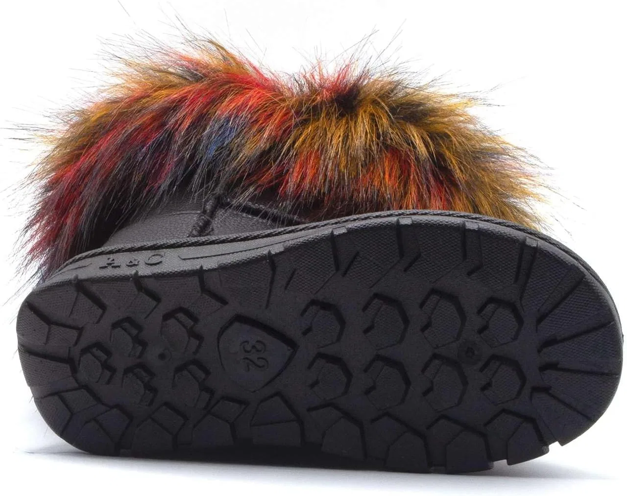 Детские зимние сапоги для девочек с меховой манжетой Jazamé, Black-Fur — фото 3