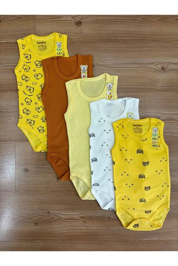 Детское боди-комбинезон хлопковый 5-предметный набор Babytoo, Multicolor
