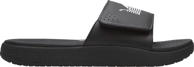 

Сандалии Puma Nipsey Hussle x Softride Slide The Marathon Continues - Black White, черный