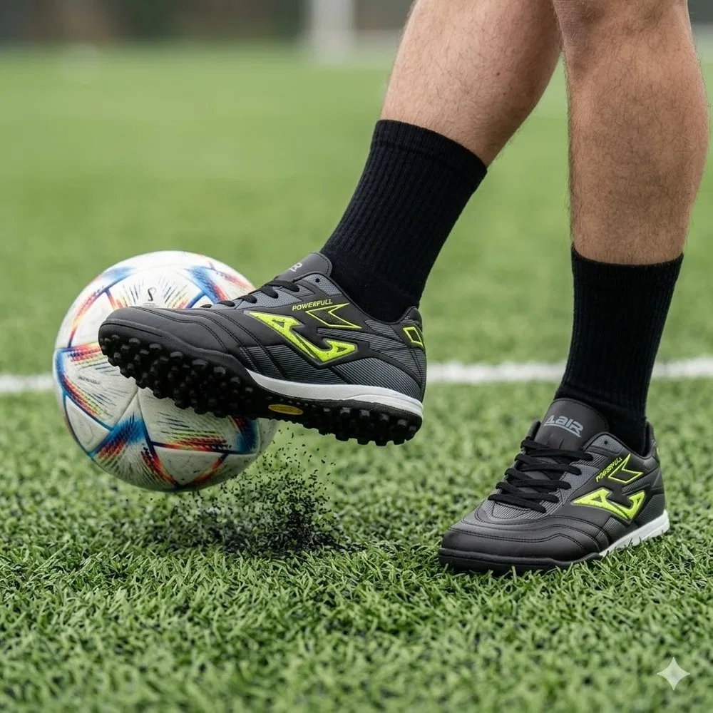 Детские кроссовки для зала с искусственной кожи Laliga Kindep, Black — фото 2