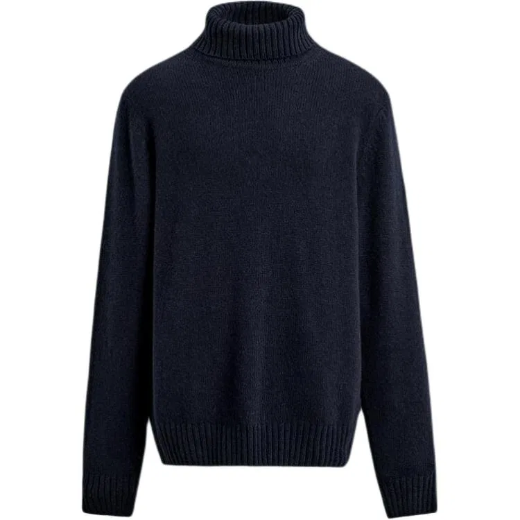 Мужской джемпер с высоким воротом Sea Blue ZARA, Морской Синий