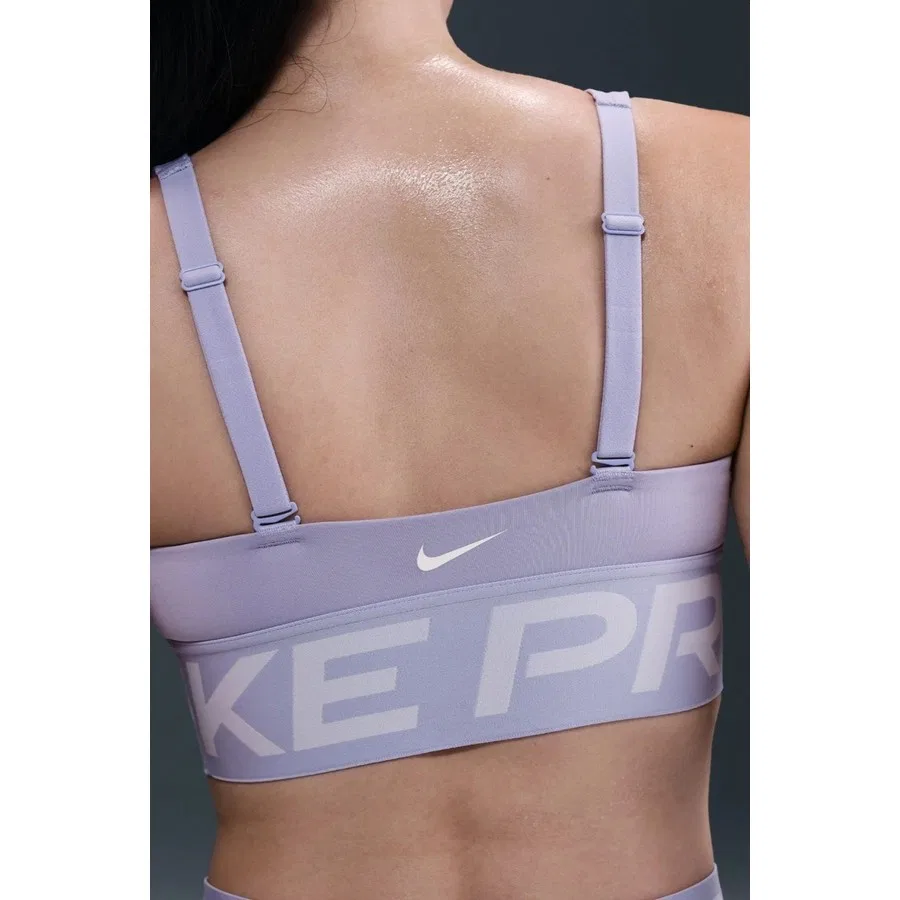 Спортивный бюстгальтер с V-образным вырезом Pro Indy Plunge-Support Bra Nike, Темно-синий — фото 4