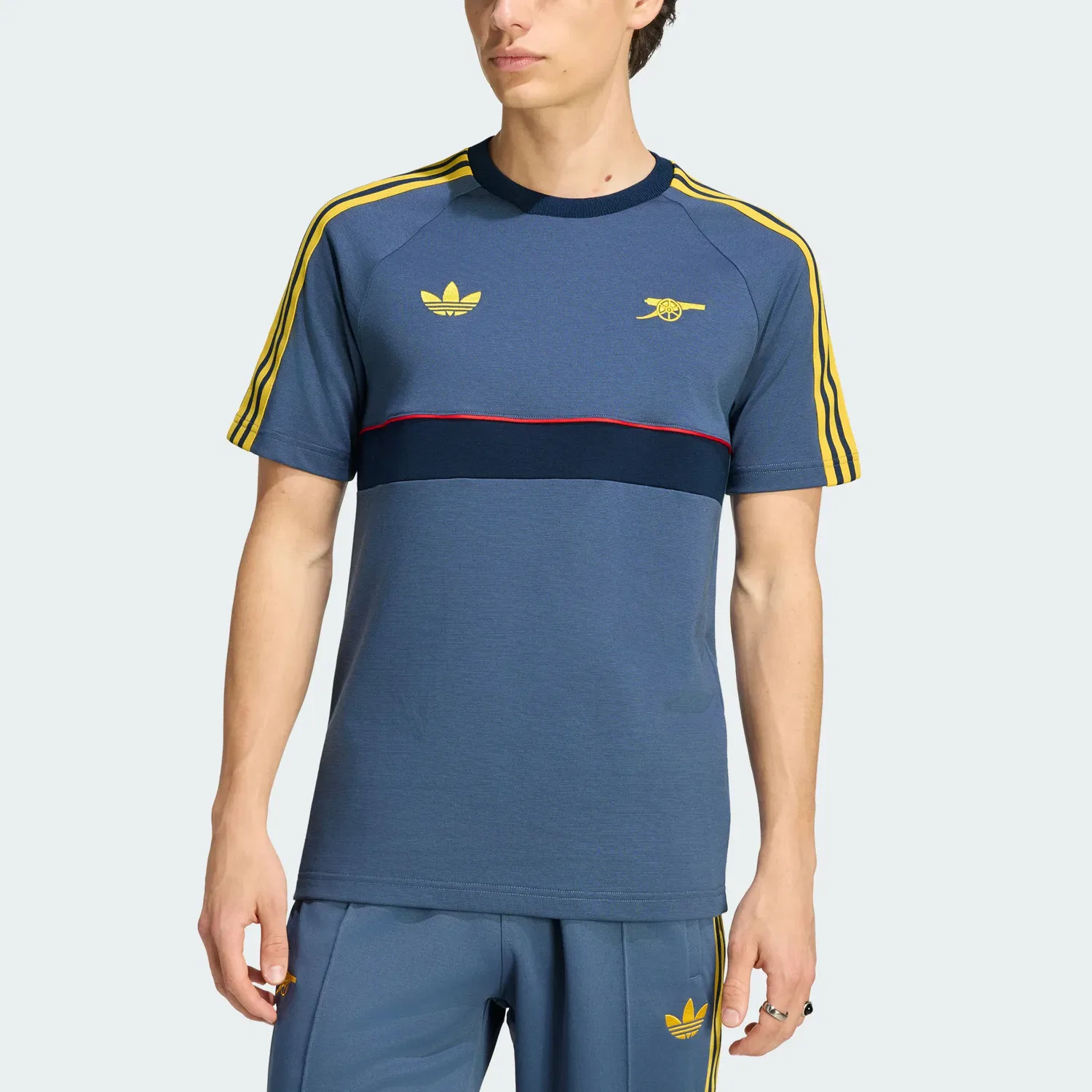Мужская футболка с круглым вырезом Adidas Originals, Soft Ink Blue — фото 4