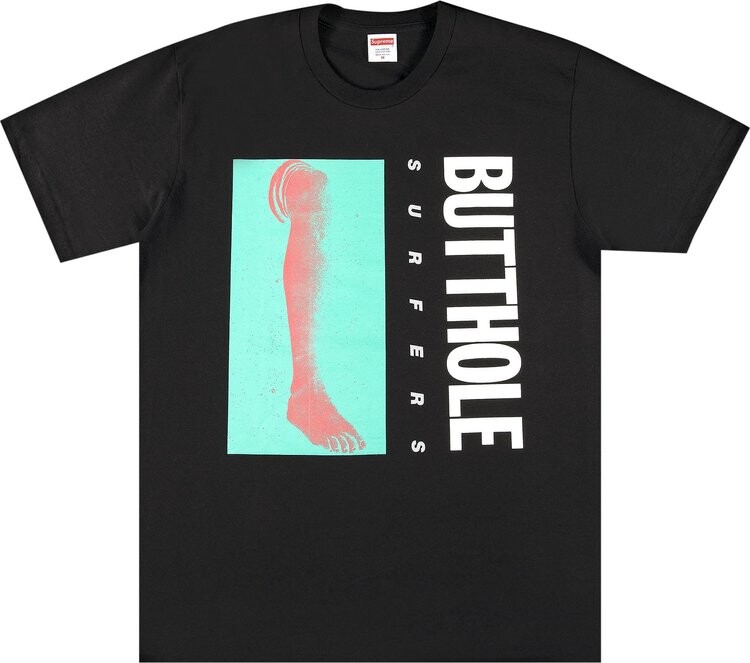 

Футболка Supreme x Butthole Surfers Leg Tee 'Black', черный