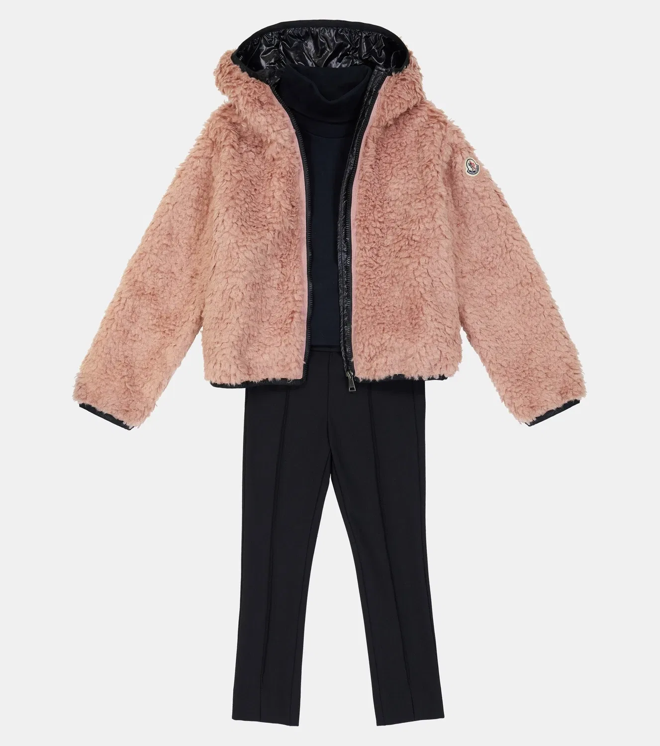 Двусторонняя стеганая куртка с капюшоном Moncler Enfant, зеленый — фото 2