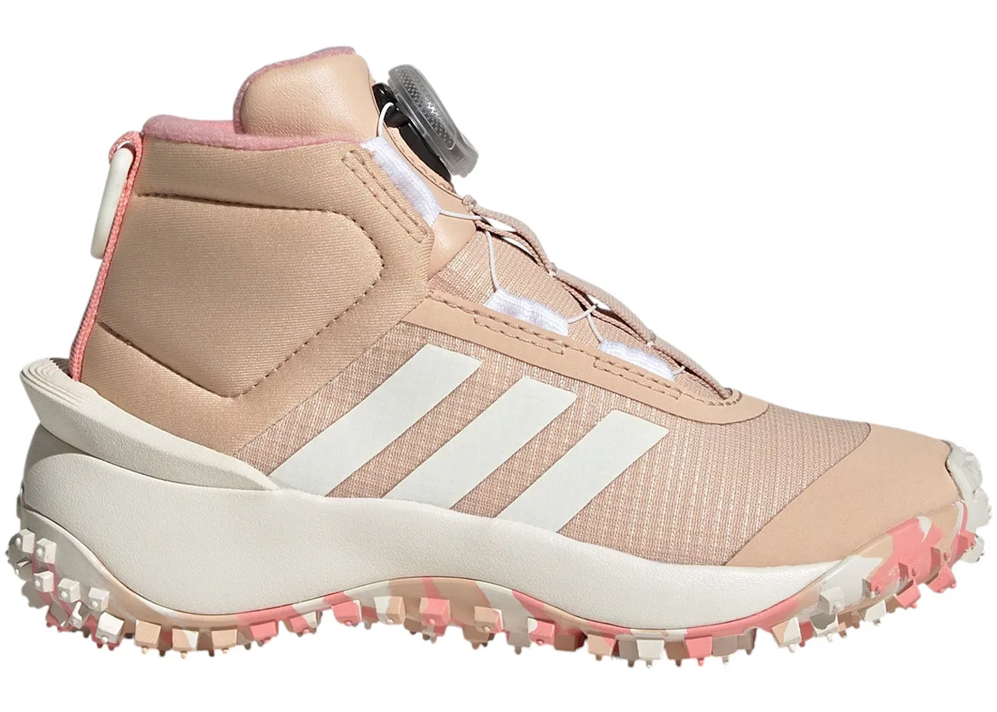 Детские кроссовки для девочек с закрытым носком Adidas Fortatrail, Halo Blush / Off White / Semi Pink Spark