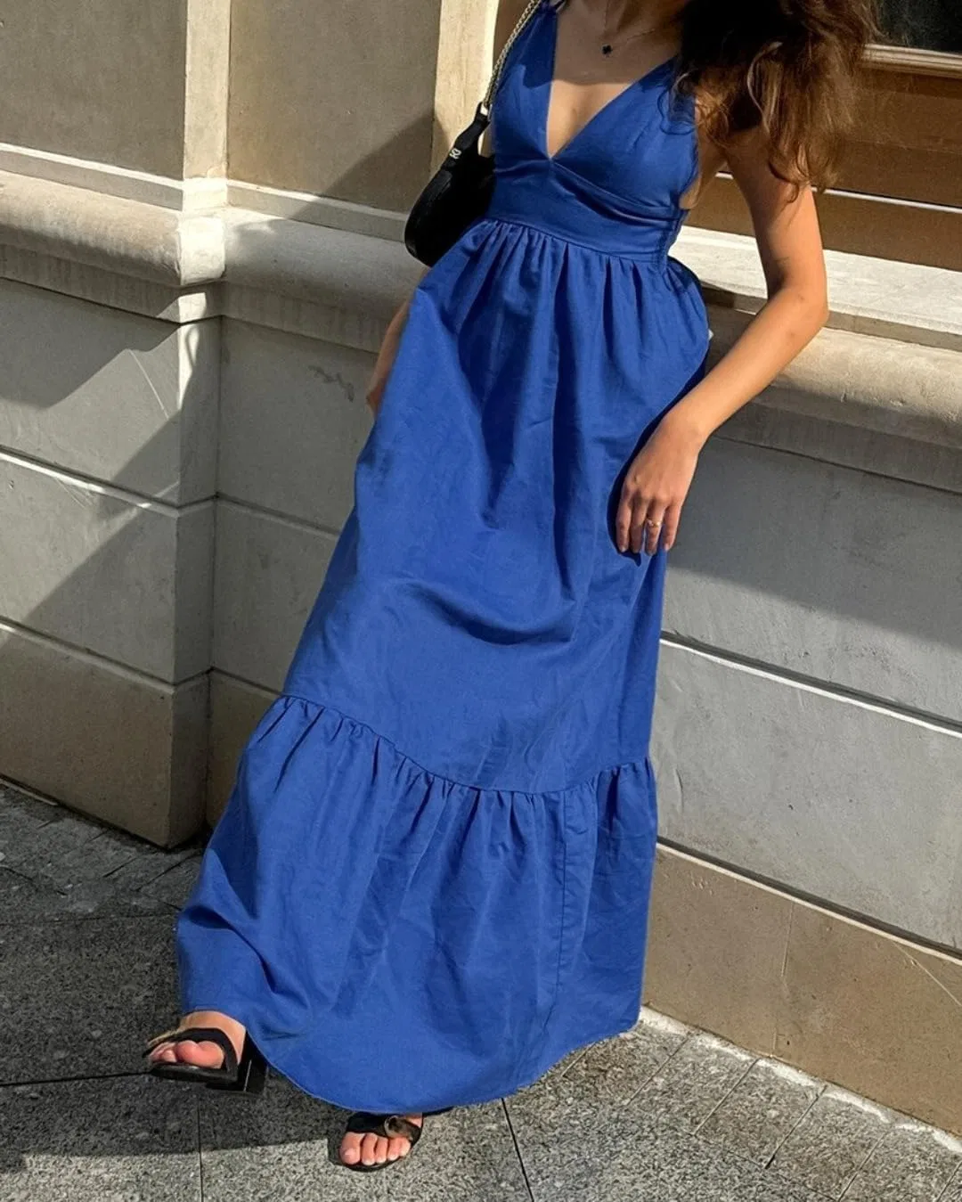 Женское A-силуэта платье макси Free People, Blue — фото 3