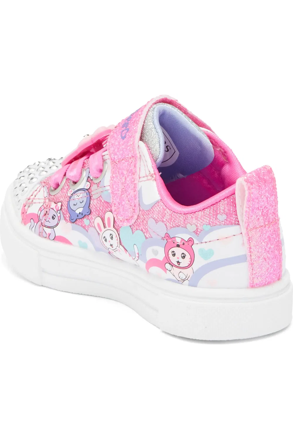 Детские кроссовки со светодиодами Twinkle Sparks Kittyverse SKECHERS, Pink Multi — фото 2