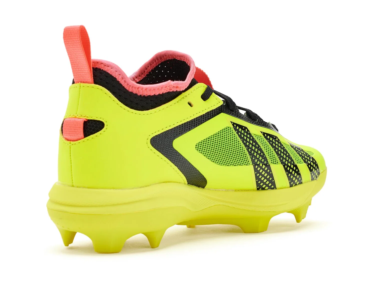 Бейсбольные кроссовки Adizero Impact TPU 3.0 Baseball (для маленьких и больших детей) Adidas Kids, Solar Lemon/Black/Solar Turbo — фото 4