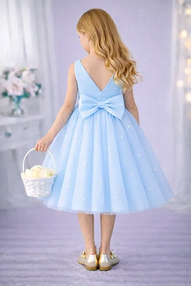 Детское платье для девочек с принтом Suneh, Baby Blue — фото 2
