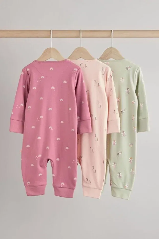 Детский комбинезон для девочек хлопковый с принтом Next Baby, Multicolor — фото 2