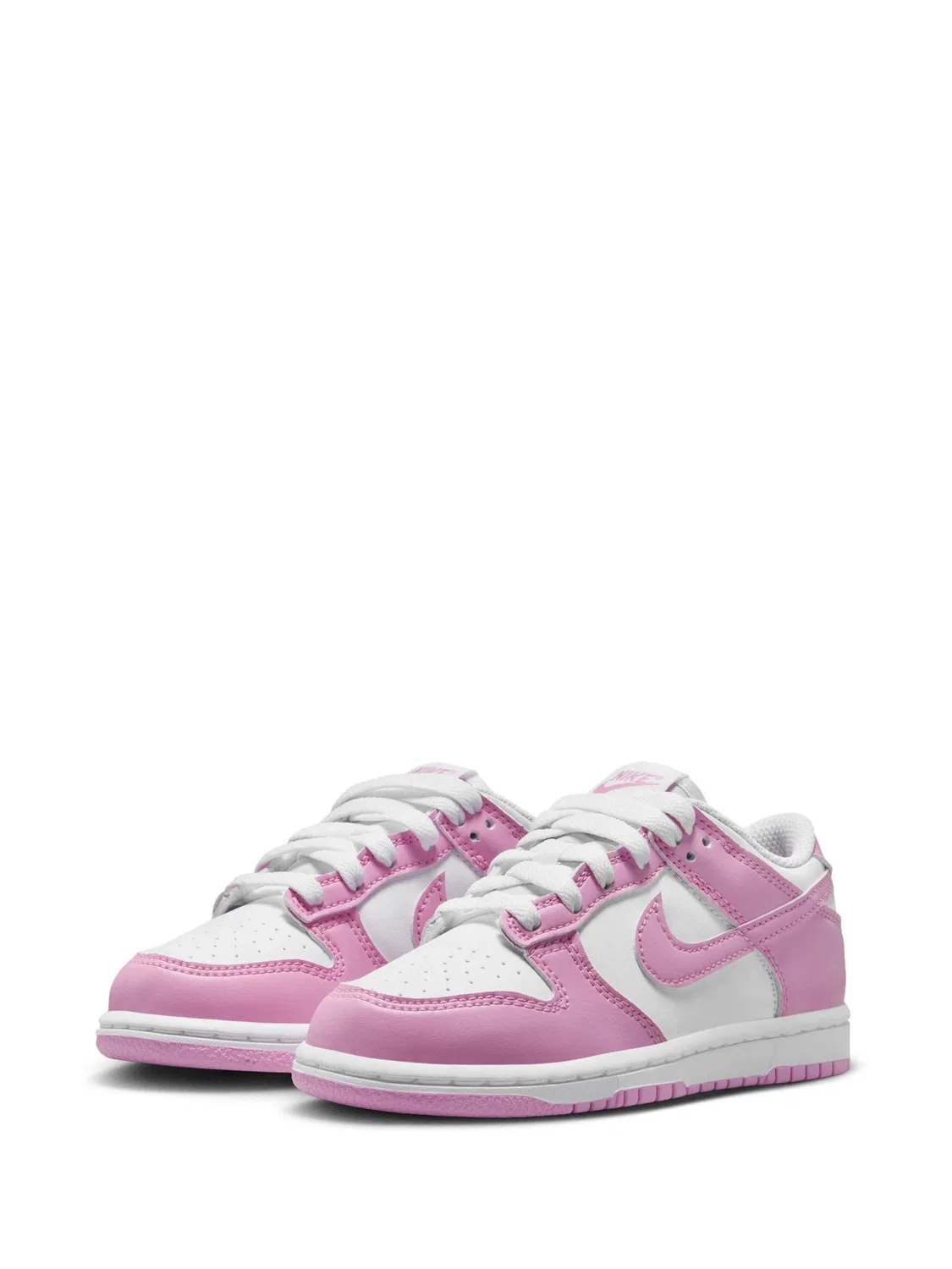 Кроссовки Nike Dunk Low Little Kids, бело-розовые — фото 2