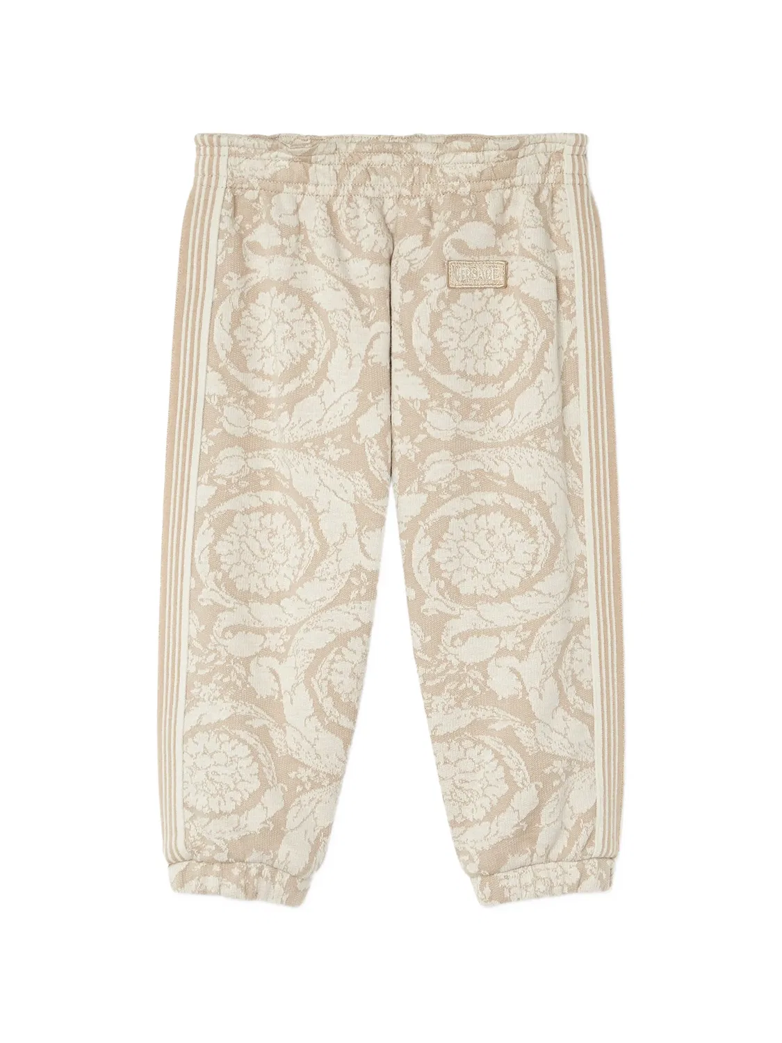 Спортивные хлопковые брюки с жаккардом Versace, нейтральные