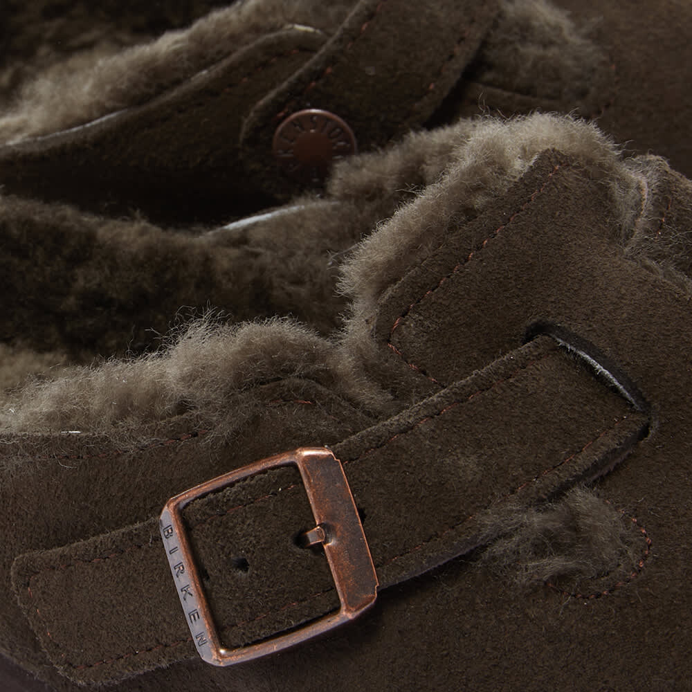 Мюли Birkenstock Boston Shearling Suede Leather, мокко — фото 4