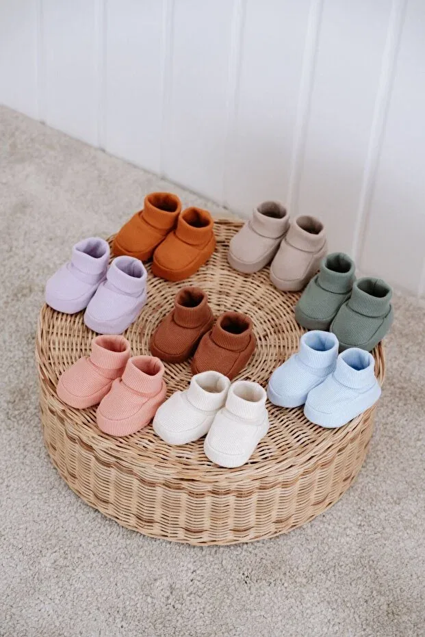 Детские пинетки для новорожденных вязаные Frelida Baby & Kids, Orange — фото 3
