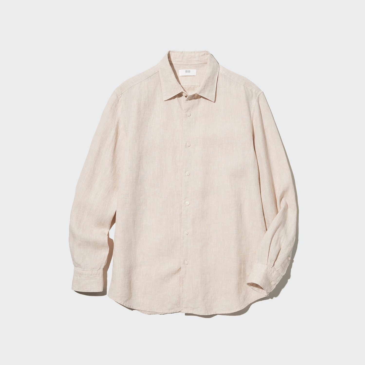 

Рубашка UNIQLO льняная премиум-класса, бежевый