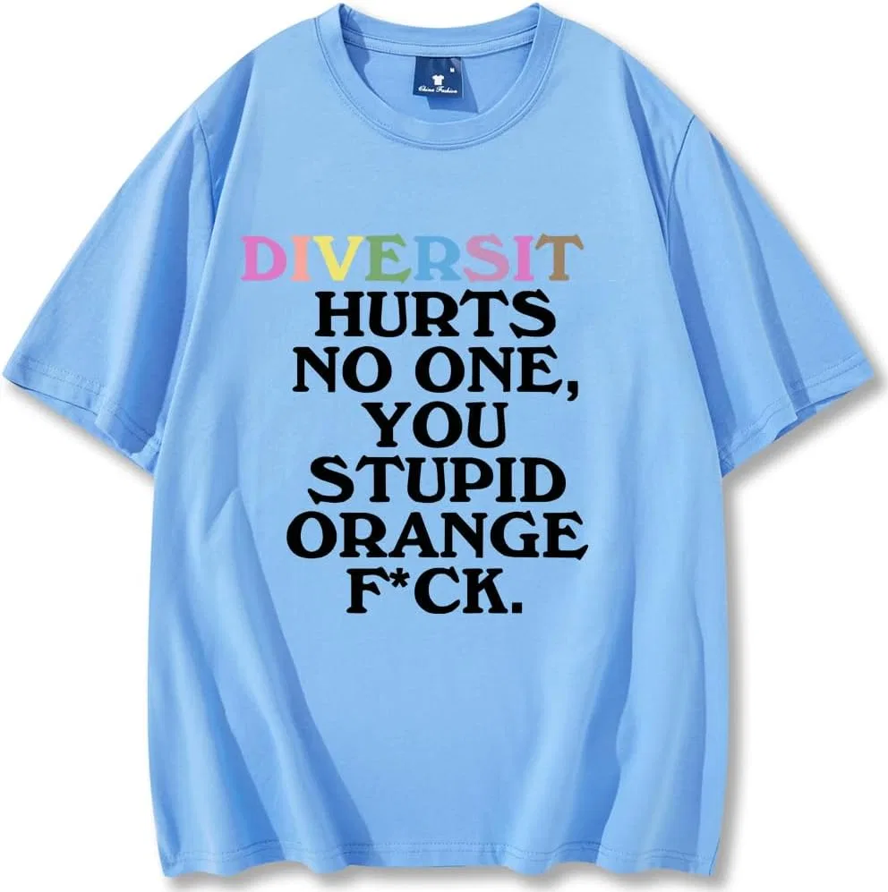 Женская футболка с принтом Diversity Hurts No One, Sky Blue