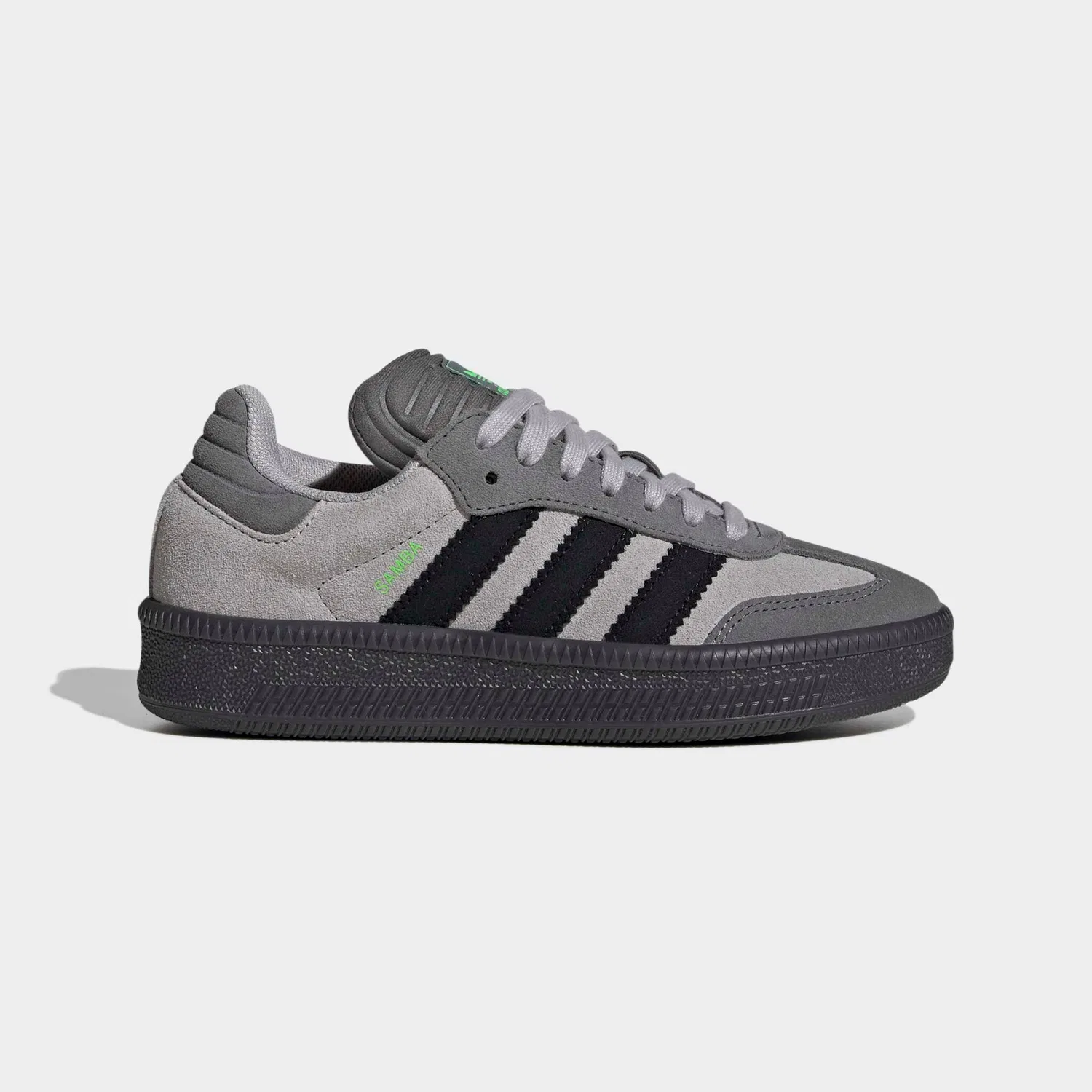 Детские кроссовки с замшевым верхом Samba XLG Adidas Originals, Grey Four/Core Black/Grey Four — фото 2
