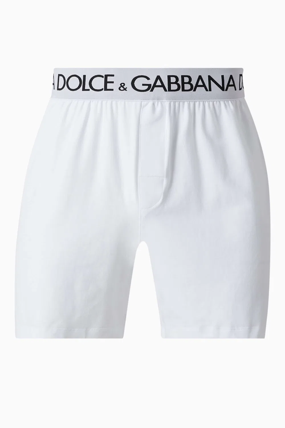Шорты-боксеры хлопковые с логотипом Dolce & Gabbana, белый