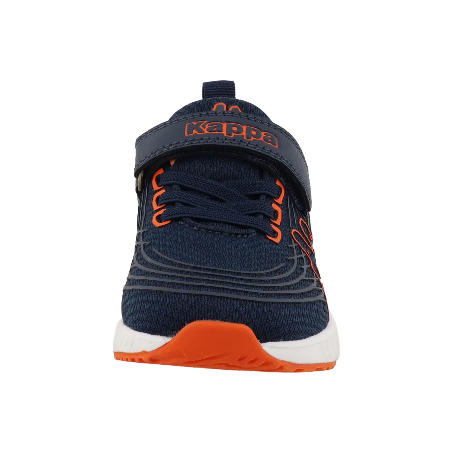 Детские кроссовки на шнуровке Kappa, Navy-Orange — фото 4