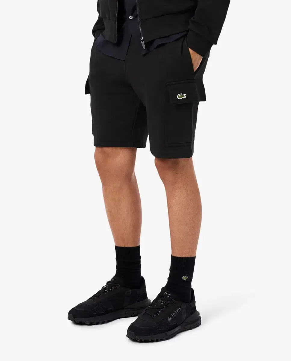 Мужские шорты карго из футера Lacoste, Negro — фото 3