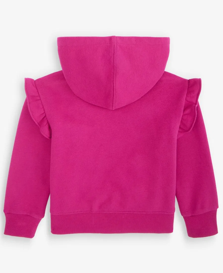 Детский худи на молнии с рюшами, модель Trio Fleece Epic Threads, Cranberry Rose — фото 2