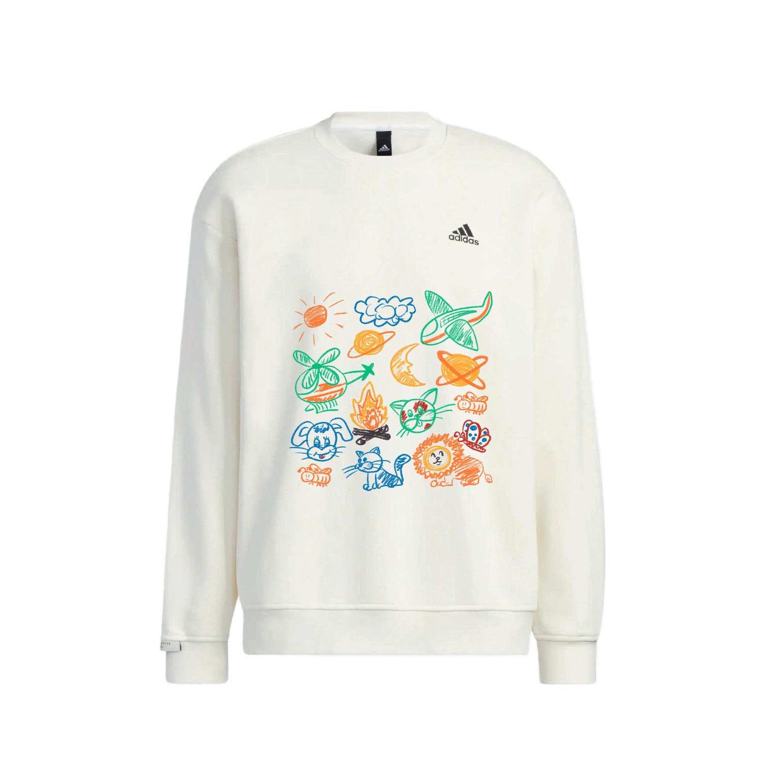 

Adidas Толстовки LABEL, унисекс, белые, с круглым вырезом, средней толщины, стандартного размера