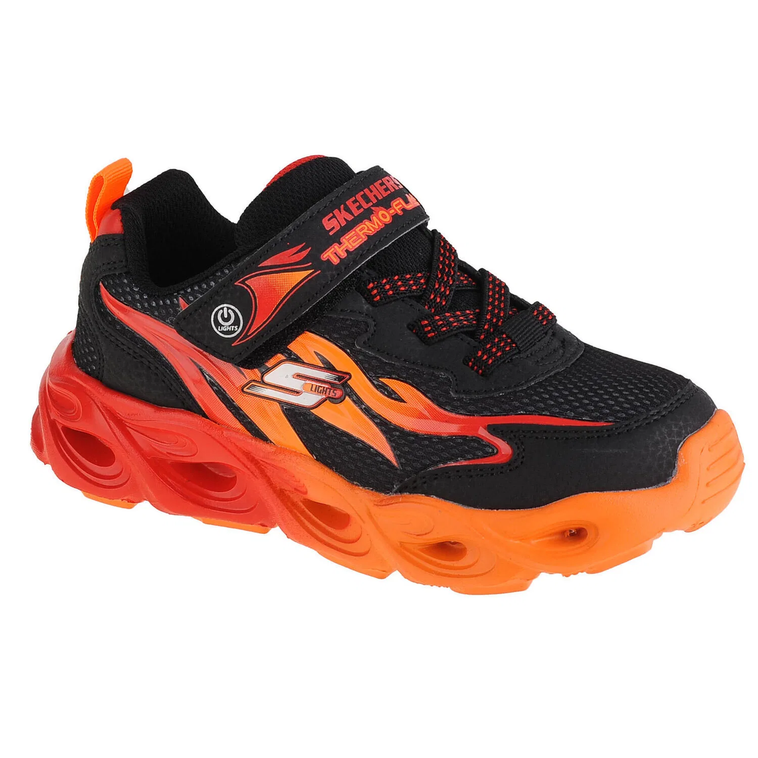 Детские кроссовки для мальчиков со светящейся подошвой Thermo Flash - Heat-Flux Skechers, Schwarz
