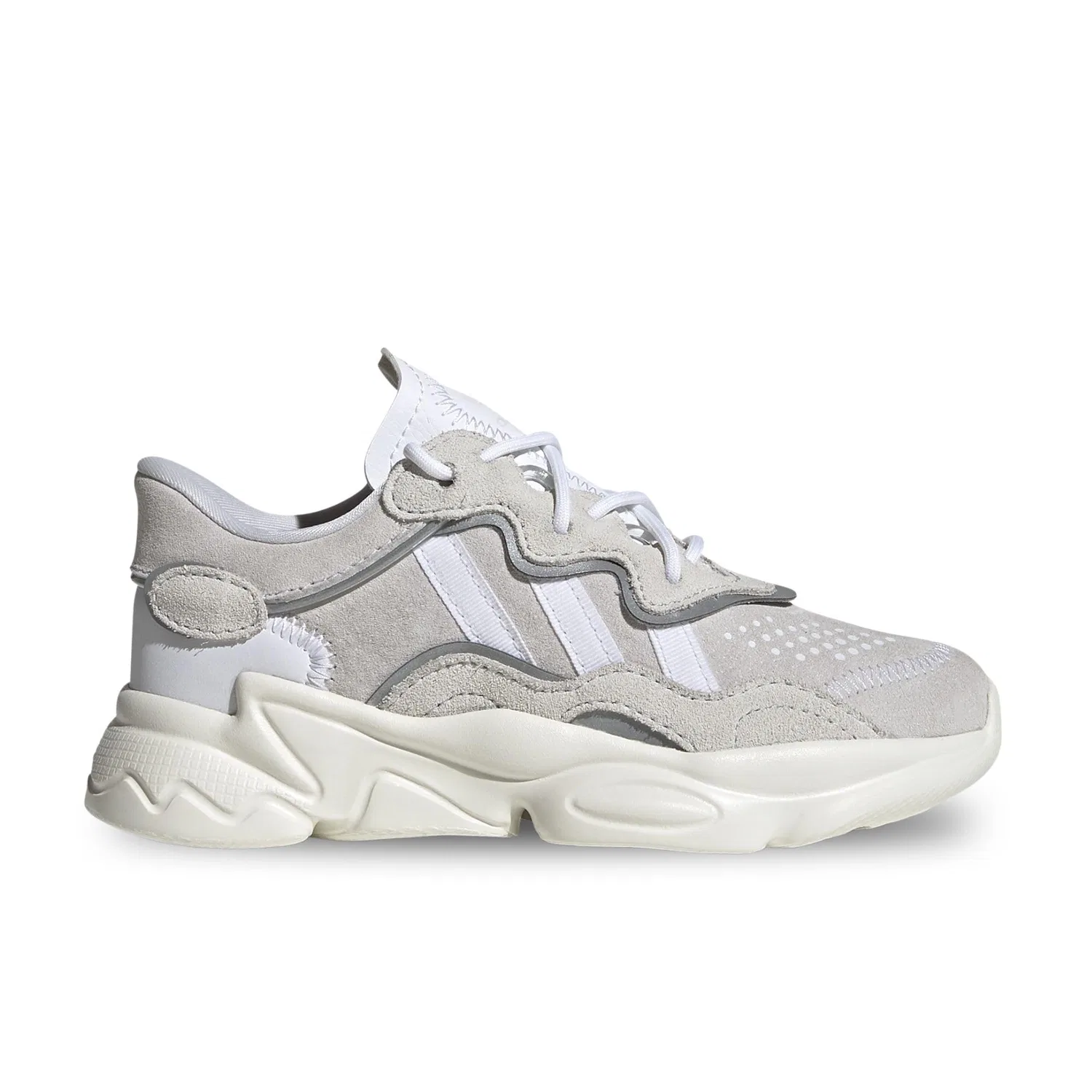 Детские кроссовки для мальчиков с принтом Ozweego C Adidas, White — фото 2