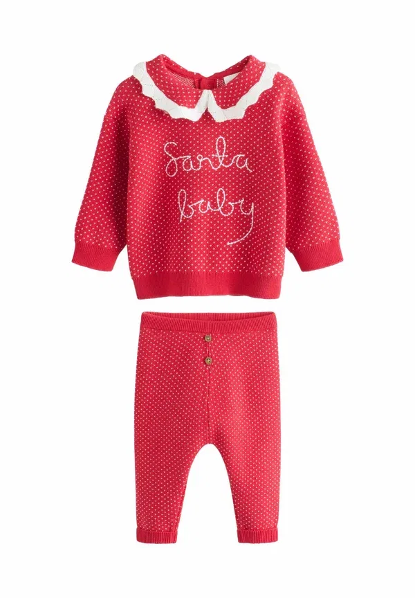 Комплект из брюк и леггинсов, хлопок, Regular fit set, Next, Red Santa, красный