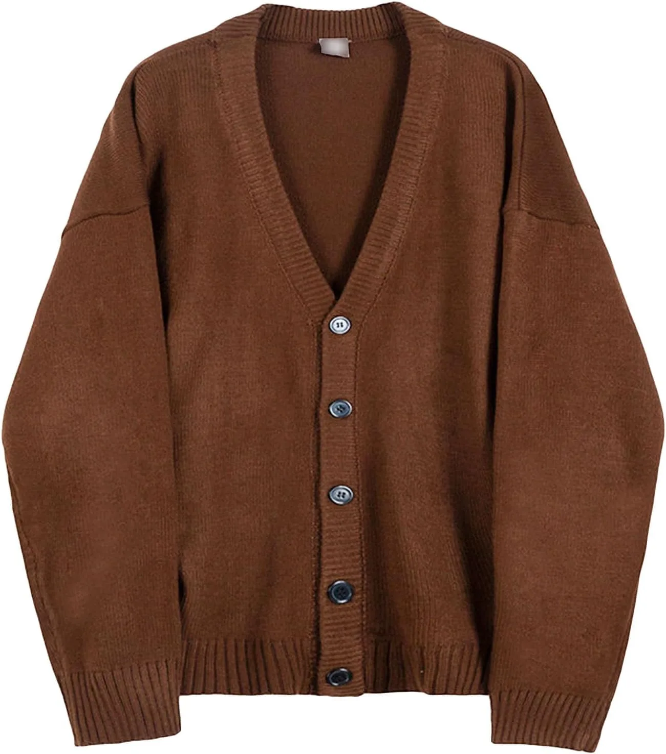 

Мужской кардиган осенний вязаный с длинным рукавом и V-образным вырезом JEsilunmaMY