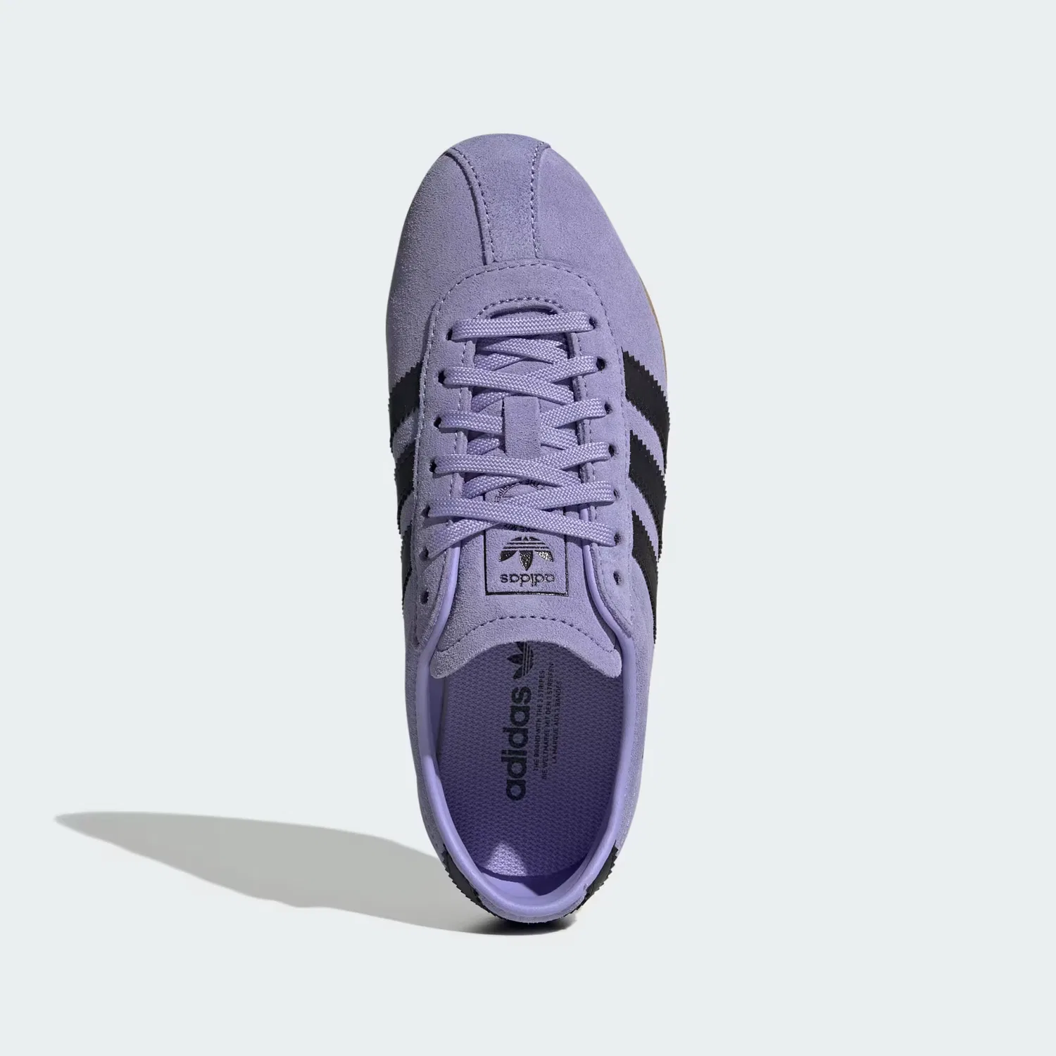 Детские кроссовки с кожаным верхом Tokyo Shoes Adidas Originals, светло-фиолетовый/черный/gum — фото 2