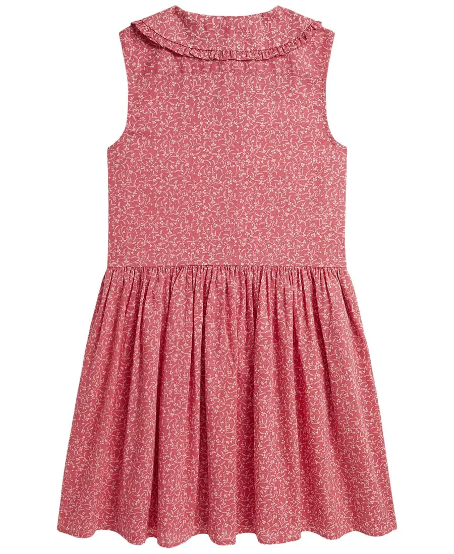 Детское платье-рубашка без рукавов Polo Ralph Lauren, Floral Pink — фото 2