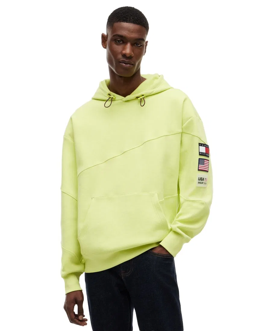 Худи с капюшоном и длинным рукавом Tommy Hilfiger, Citra Lime