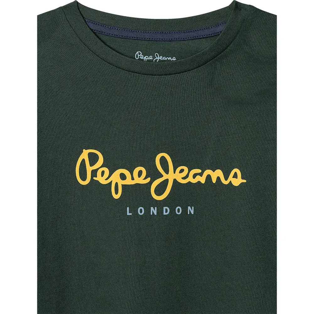 Детская футболка с коротким рукавом с принтом Pepe jeans, Green — фото 3