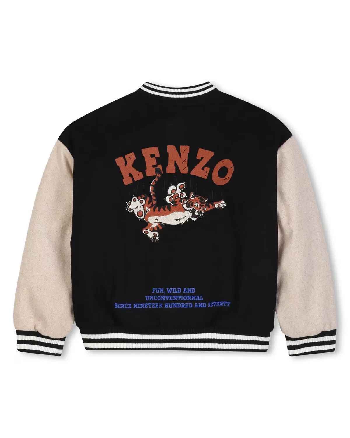 Детская куртка для мальчиков с принтом Kenzo Kids, Negro — фото 3