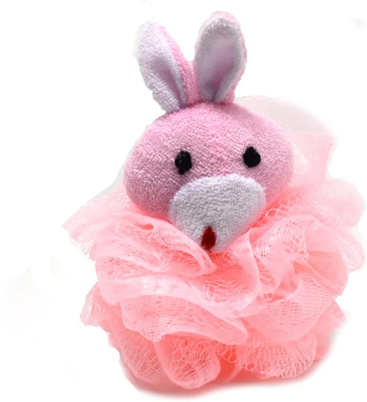 Люфа-мочалка для душа, Ralcosuss, 1 шт, 12.6x9.3x6.4 см, 35 г, Pink