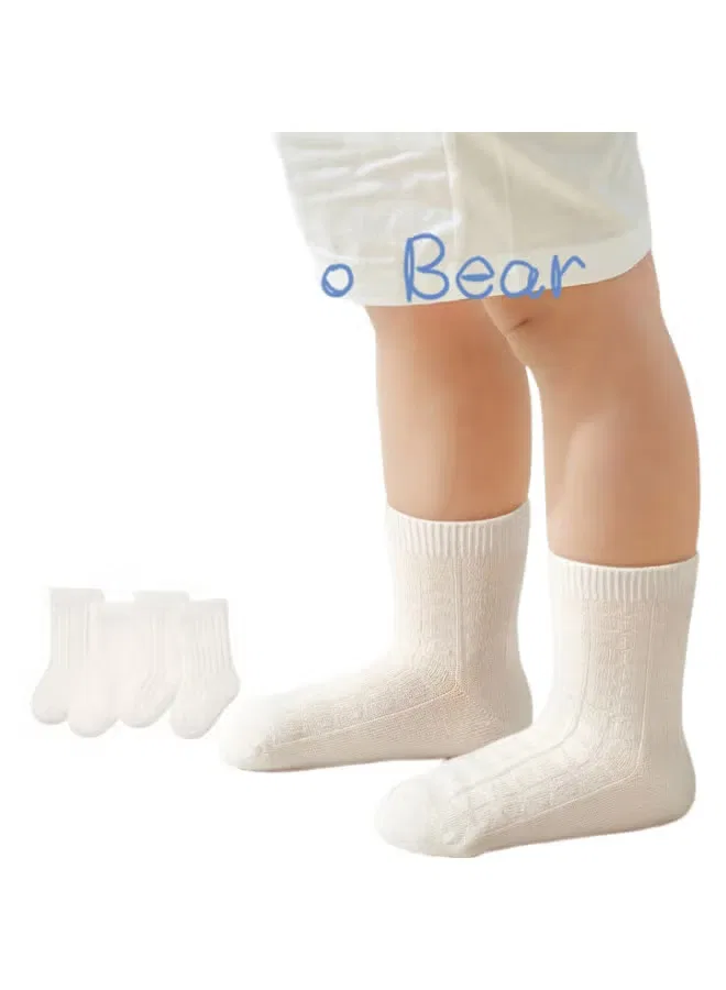 Носки детские хлопковые с двойной иглой Niduo Bear Niduoxiong, белый — фото 2