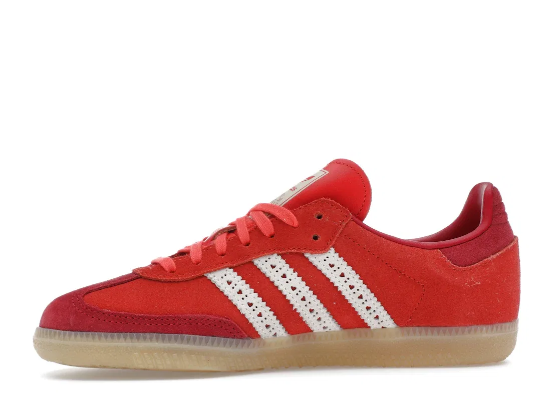 Детские кроссовки lifestyle с принтом Adidas Samba OG, Red/Brown/Pink — фото 3