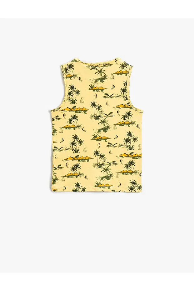 Детское белье для мальчиков с принтом Palm Tree Printed Athlete Koton, Yellow 1d6 — фото 2