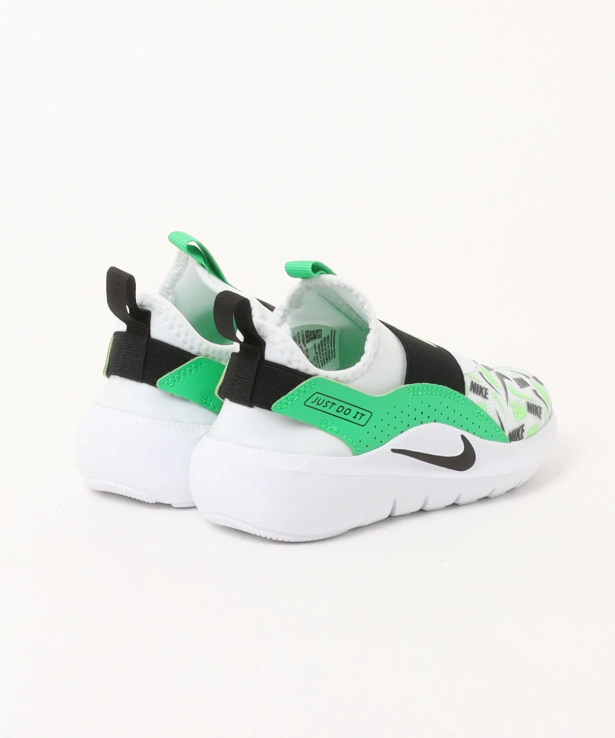 Детские кроссовки с принтом Flex Runner 4 AOP PS NIKE, White/Black — фото 2