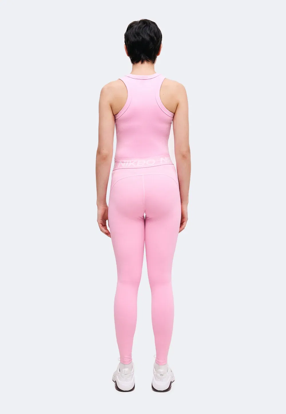 W np df 365 mr tight usm - леггинсы Nike Performance, Pink Rise/White — фото 3