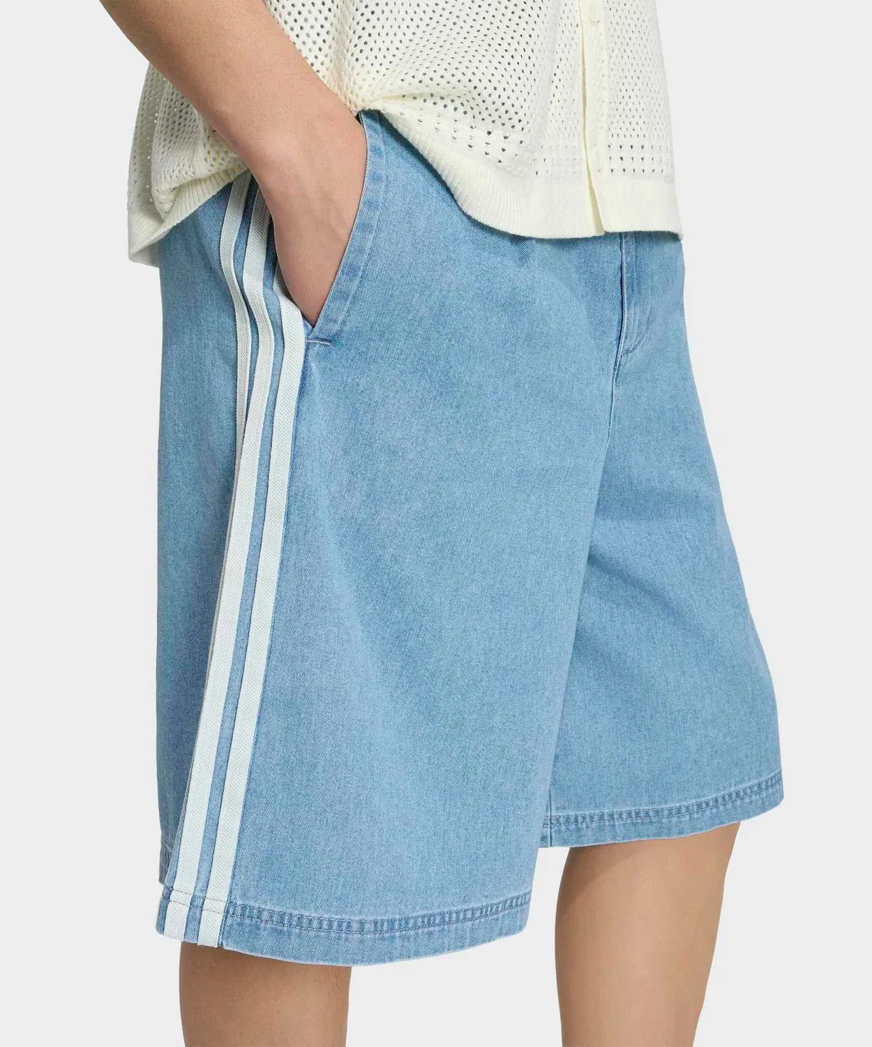 Мужские джинсовые шорты свободного кроя Adidas Originals, Blue — фото 4